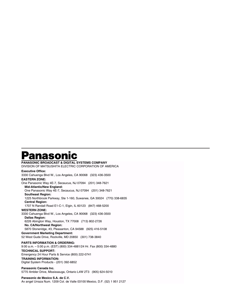 Panasonic AJ-D92P User Manual | Page 64 / 64