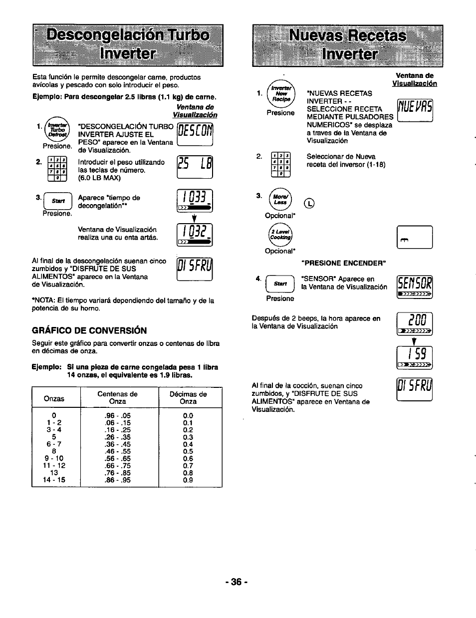 W[l>ñ5, Sfffsoi | Panasonic THE GENIUS PREMIER NN-S789 User Manual | Page 38 / 48