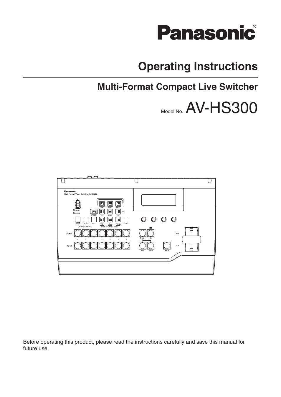 Panasonic AV-HS300 User Manual | 60 pages