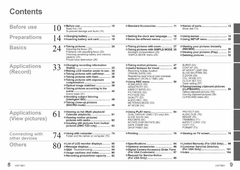 Panasonic DMC-TZ2 User Manual | Page 5 / 54