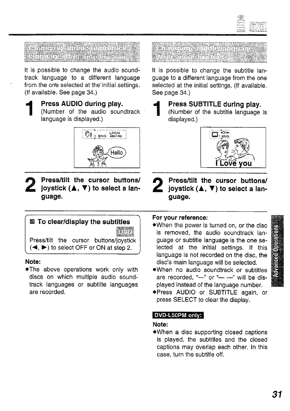 Panasonic DVD-L50PM User Manual | Page 31 / 58