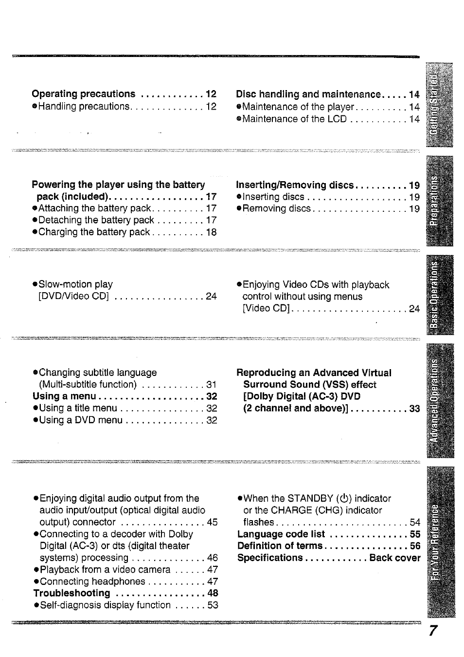 Panasonic DVD-L50PM User Manual | Page 7 / 58