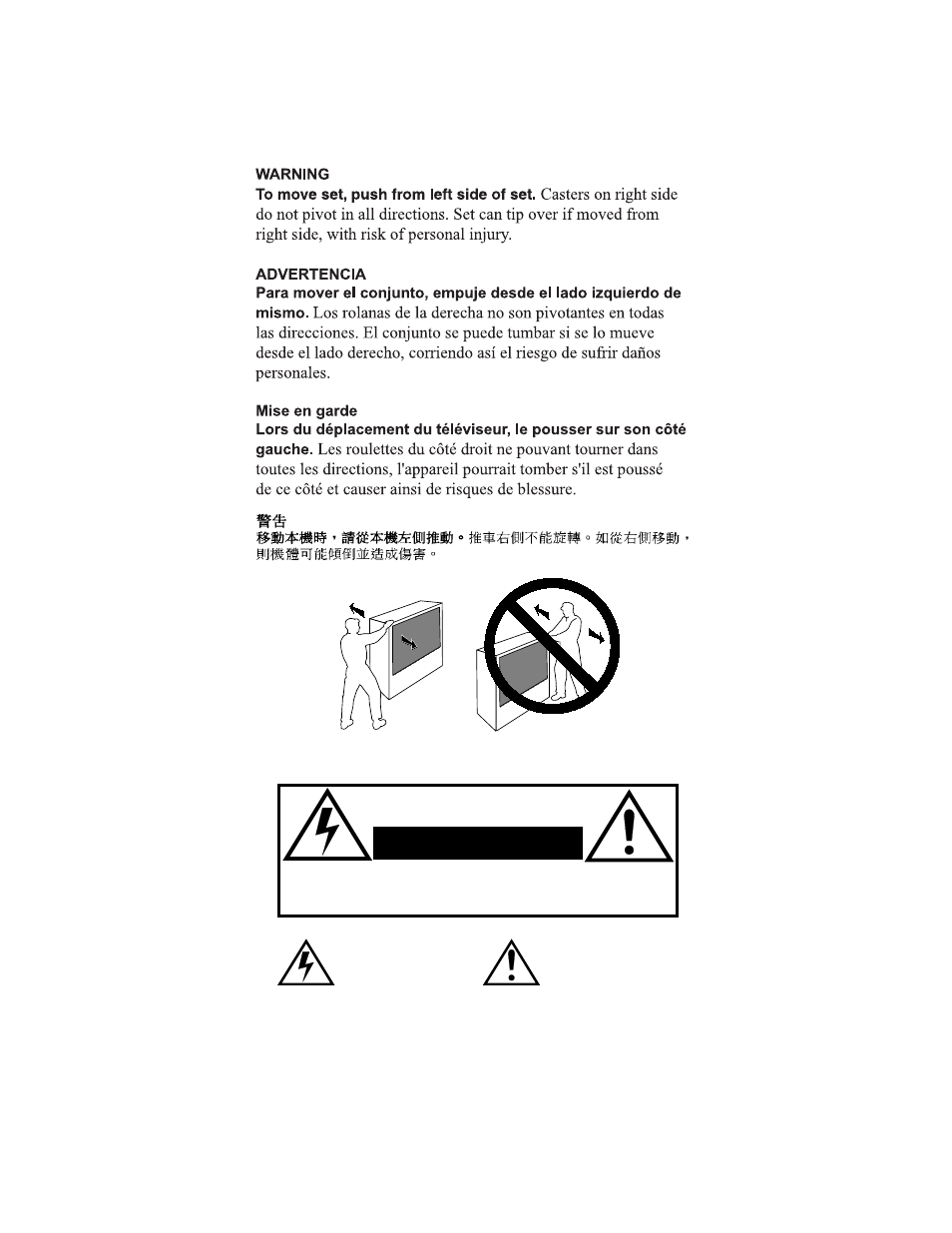 Advertencia | Panasonic CinemaVision PT 51HX41 User Manual | Page 31 / 58