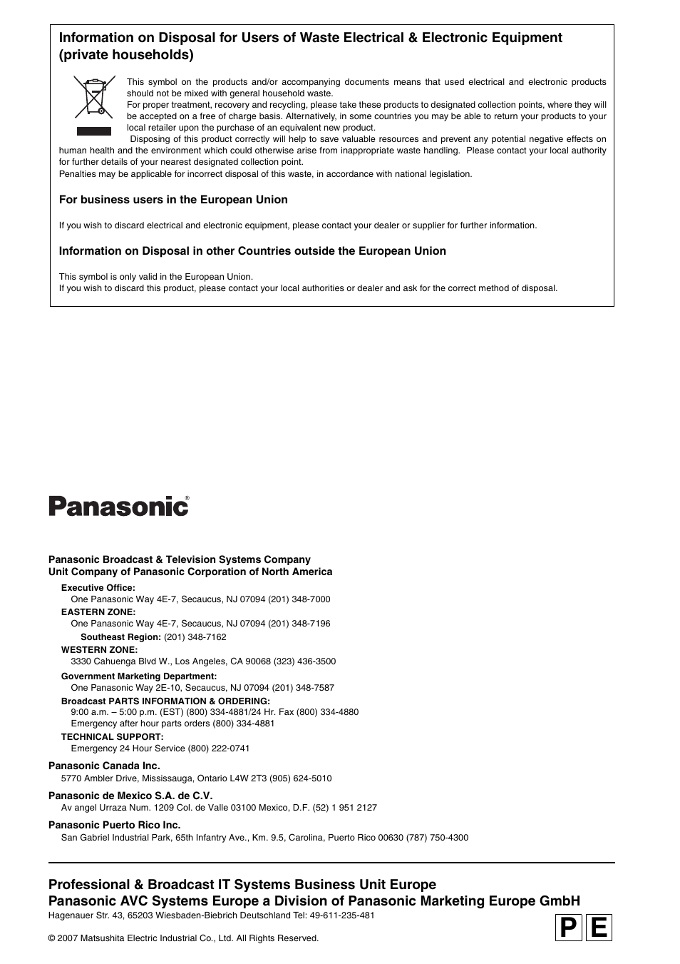 Panasonic AJ-HD1800P User Manual | Page 142 / 142