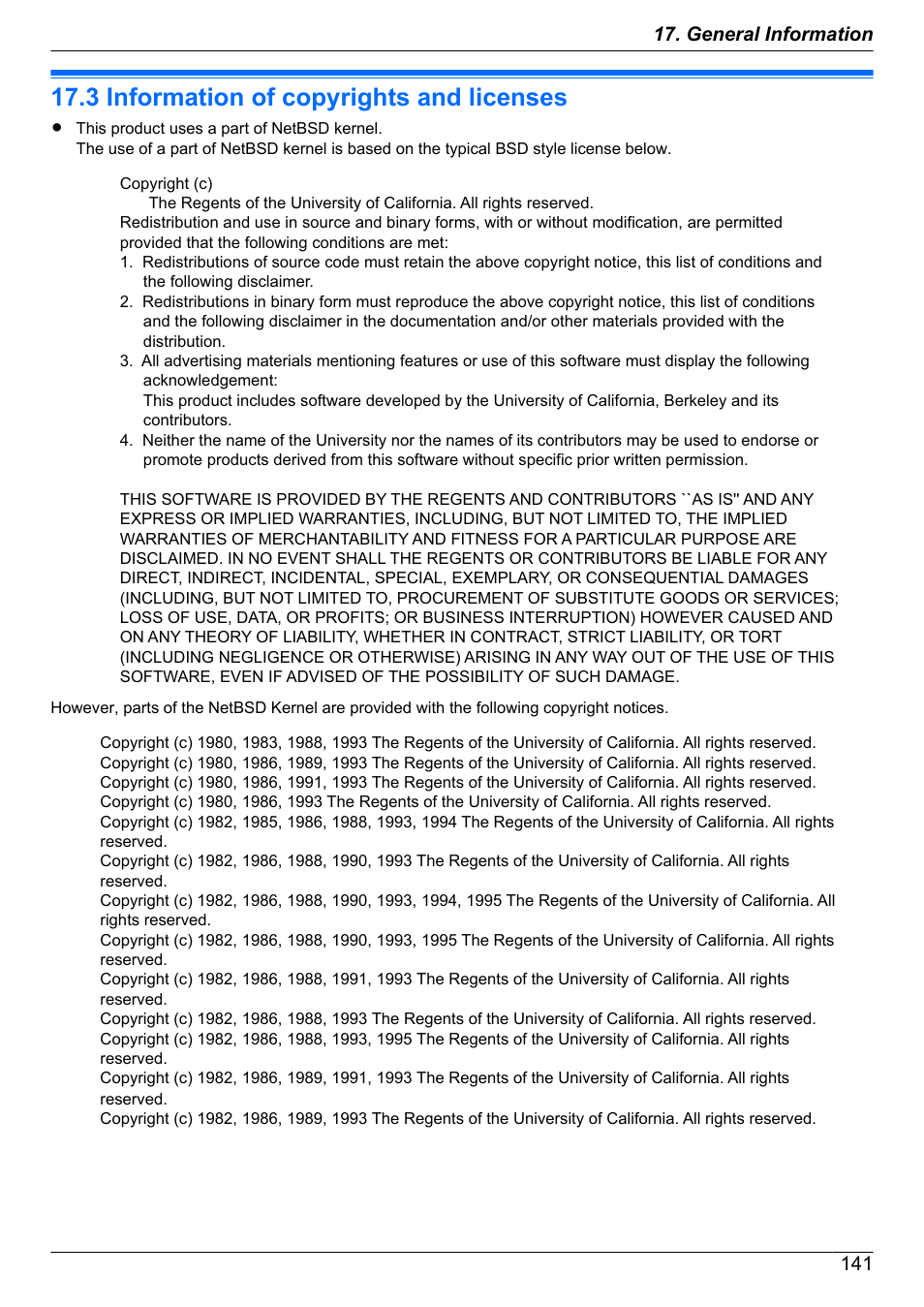 Copyrights, 3 information of copyrights and licenses, Information of copyrights and | Licenses | Panasonic KX-MB2060 User Manual | Page 141 / 160