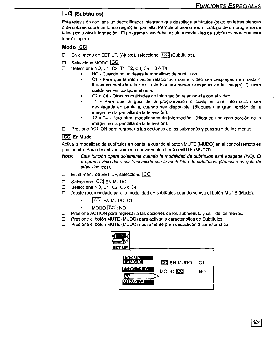 Ícci (subtítulos) | Panasonic PT-61SX30 User Manual | Page 45 / 52