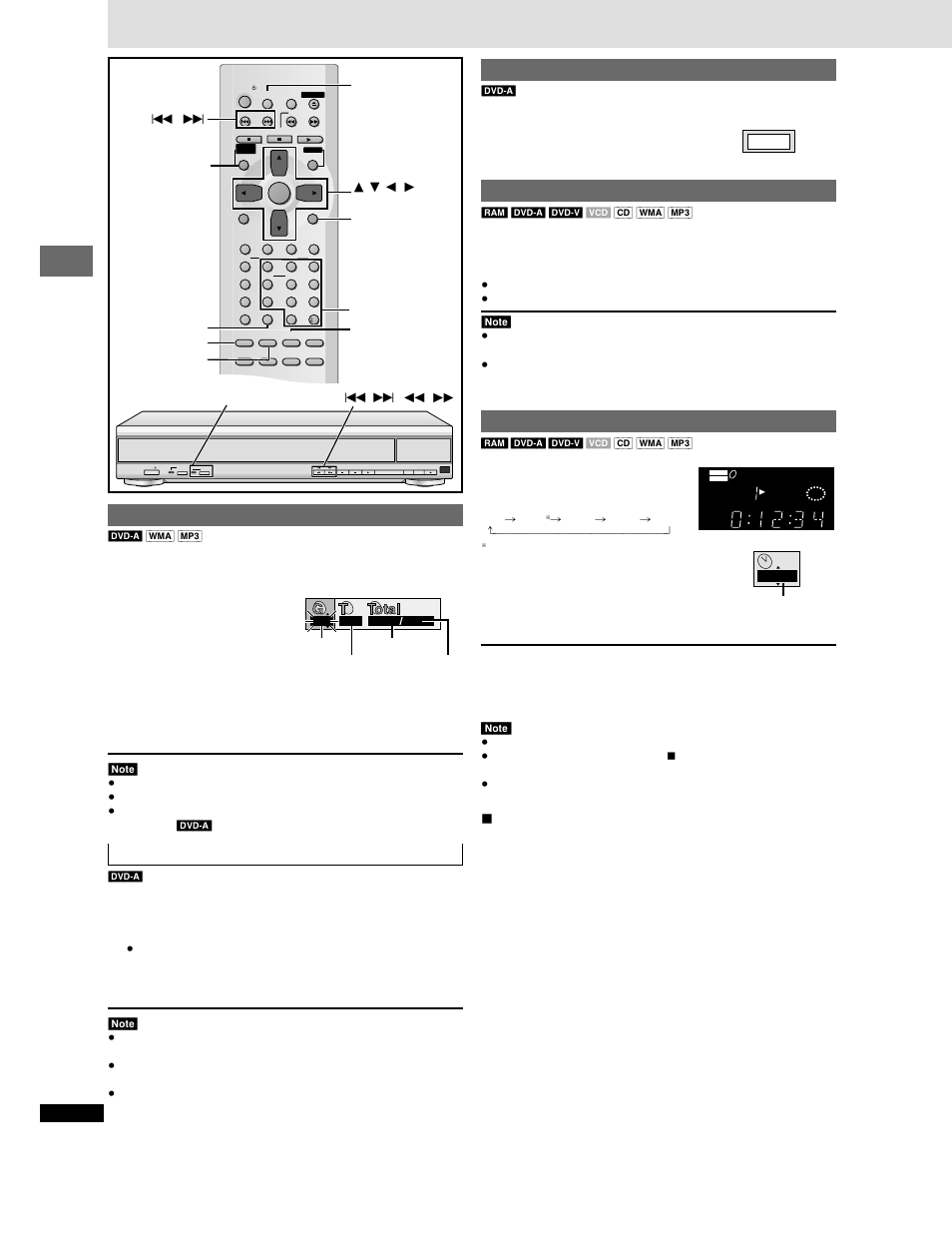 Basic play, Basic operations selecting groups to play, Press [group | Press [enter, Selecting still pictures—page skip, Press [page, Press [audio only, Setting the unit to turn off—sleep timer, Press [sleep] to select the setting, Auto standby | Panasonic DVD-CP72 User Manual | Page 12 / 28