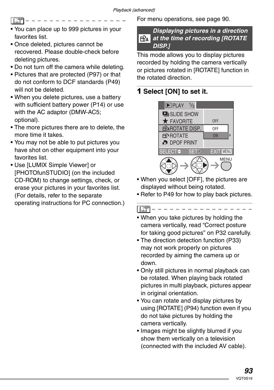 Select [on] to set it | Panasonic DMC-LX1PP User Manual | Page 93 / 136
