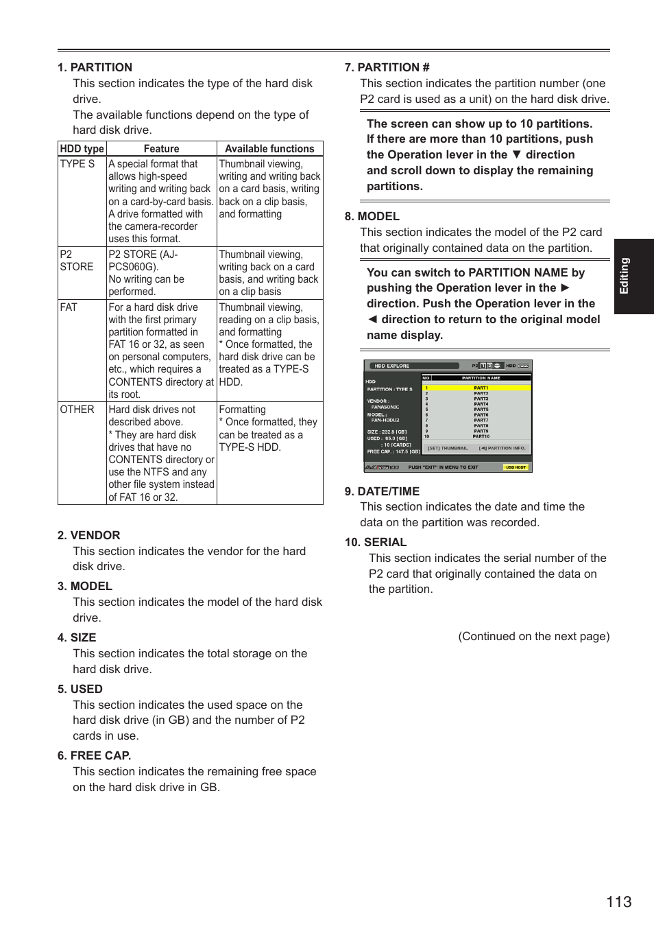 Panasonic AG-HPX250EN User Manual | Page 113 / 170