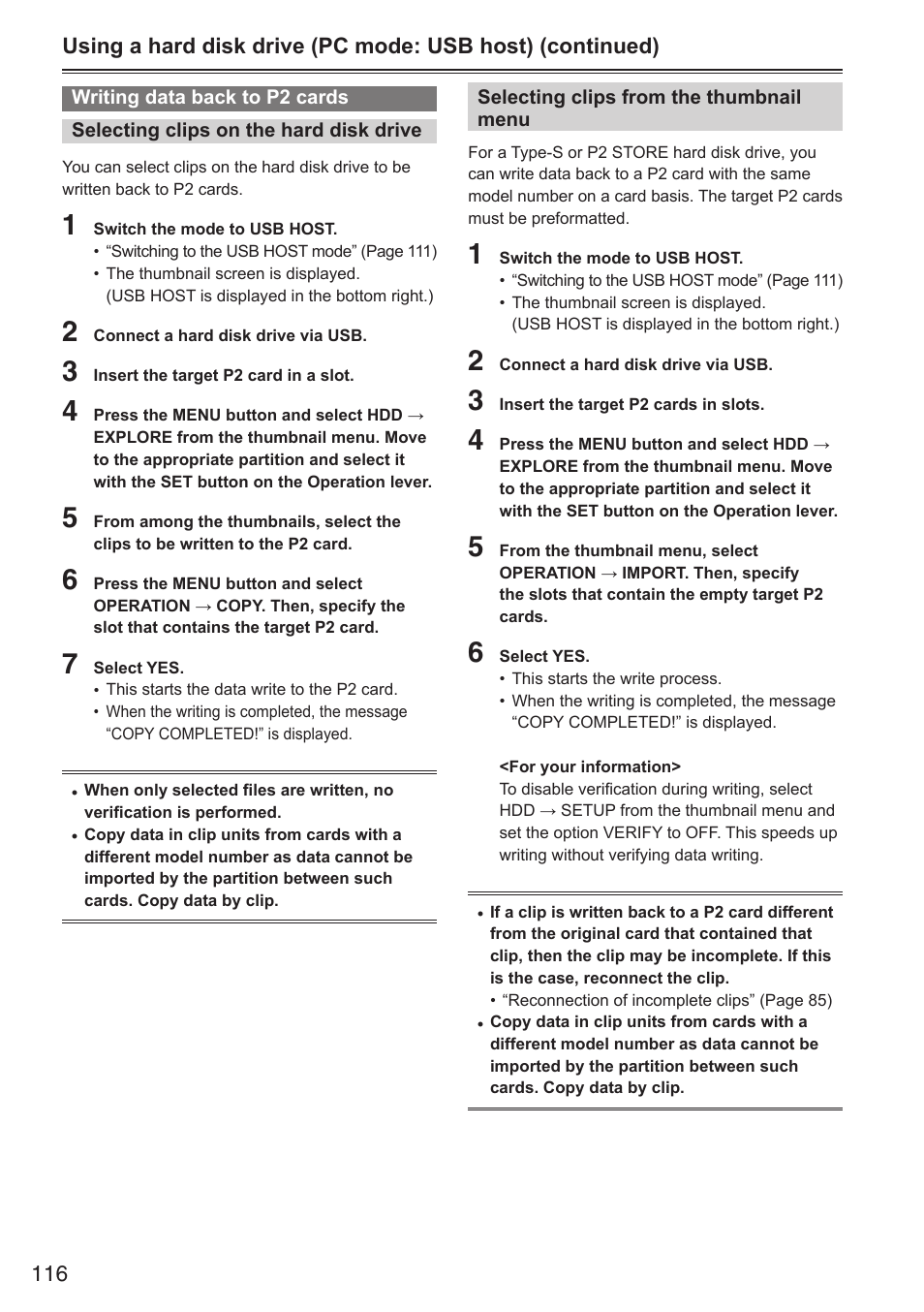 Panasonic AG-HPX250EN User Manual | Page 116 / 170
