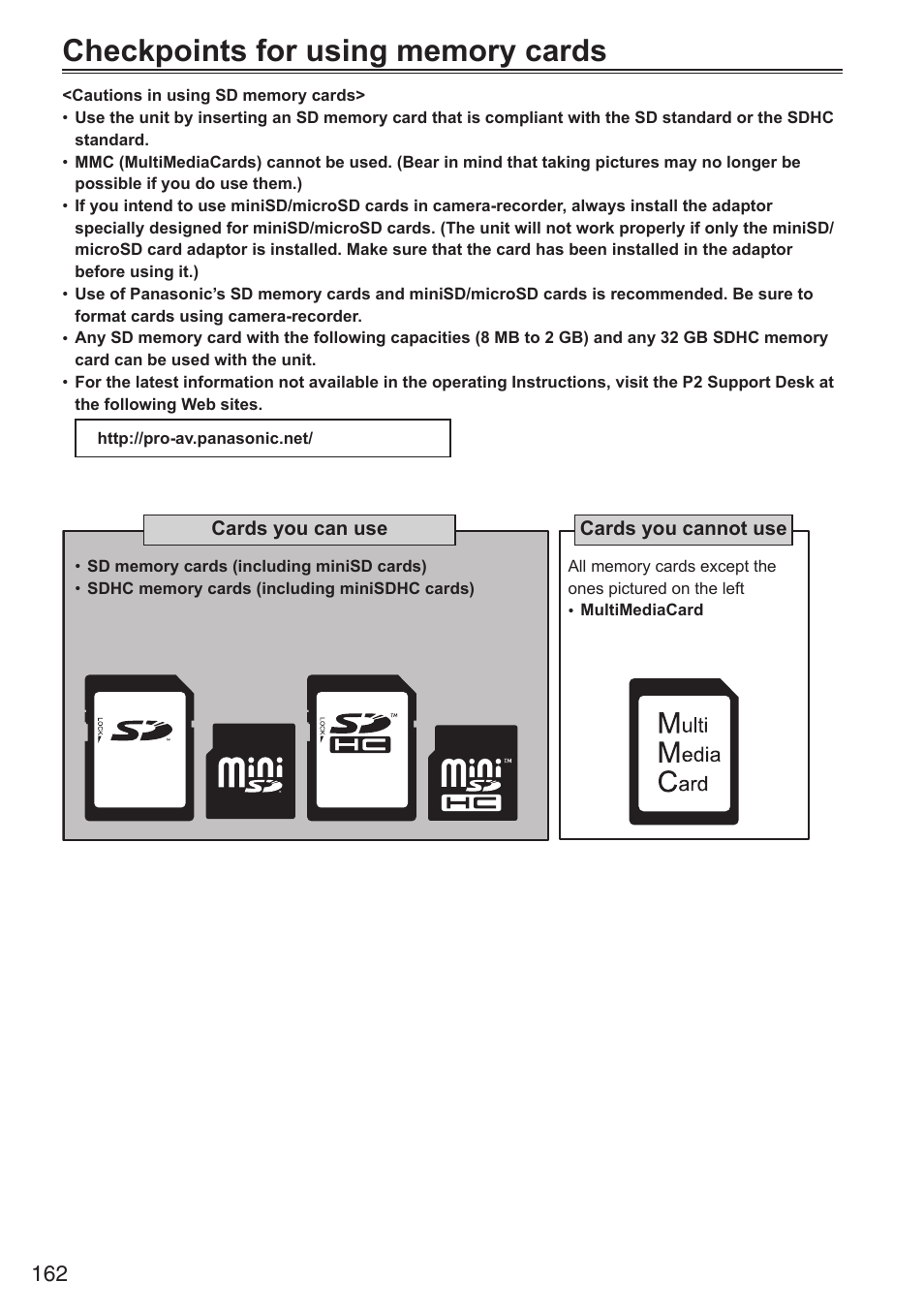 Panasonic AG-HPX250EN User Manual | Page 162 / 170
