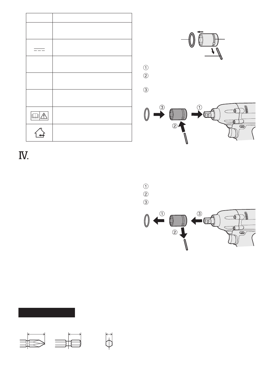 Assembly, Attaching or removing bit, Attaching socket | Removing socket, Attaching or removing bat­ tery pack | Panasonic EYFLA2A User Manual | Page 6 / 48