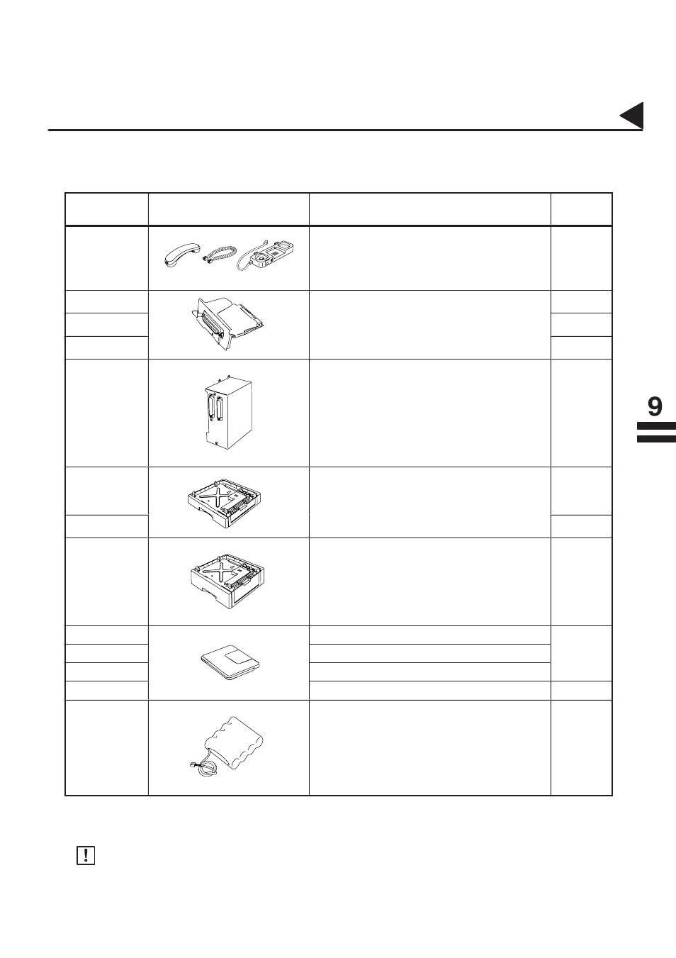 Options and supplies | Panasonic UF-560 User Manual | Page 173 / 184