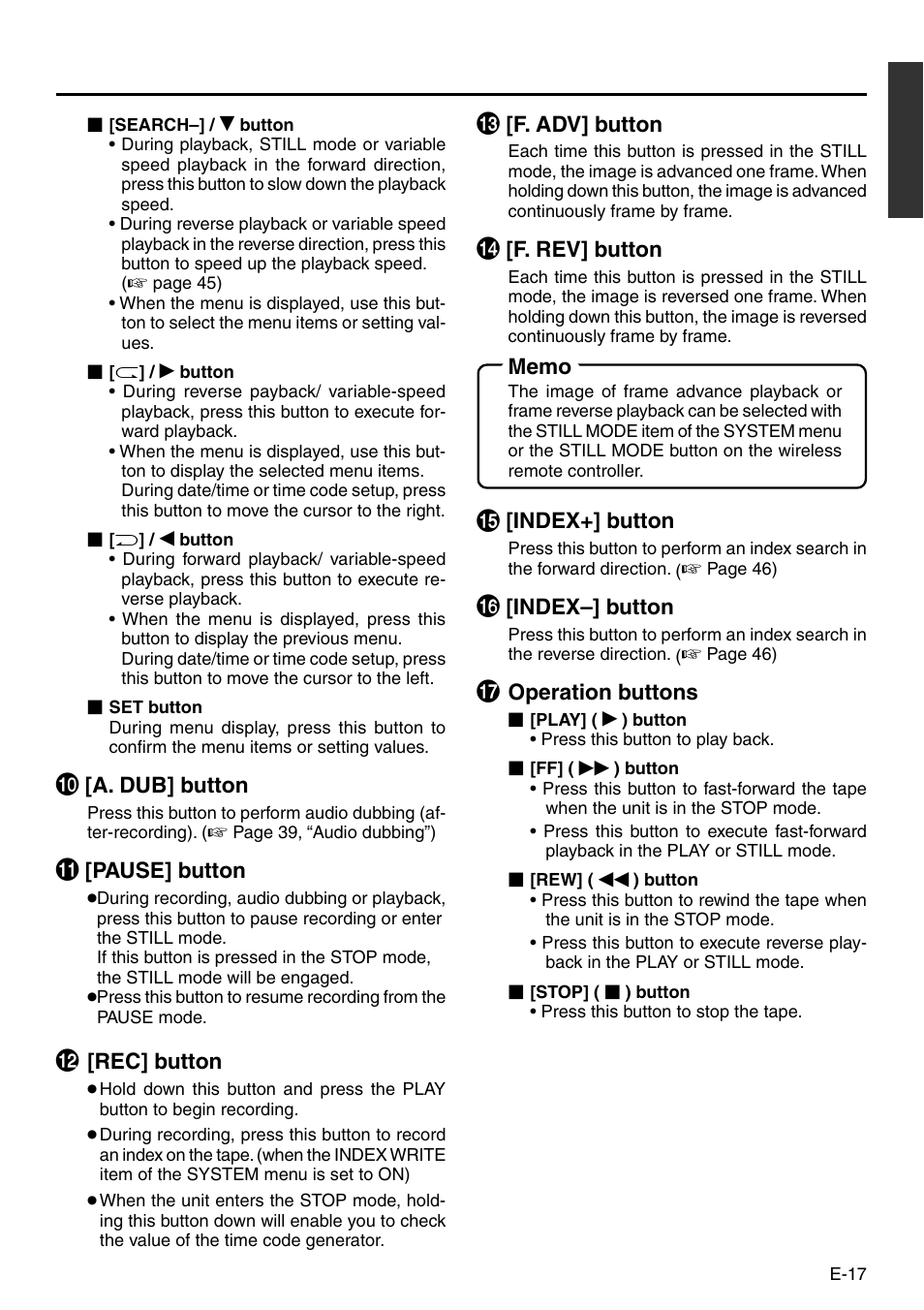 Panasonic VQT0C55 User Manual | Page 17 / 68