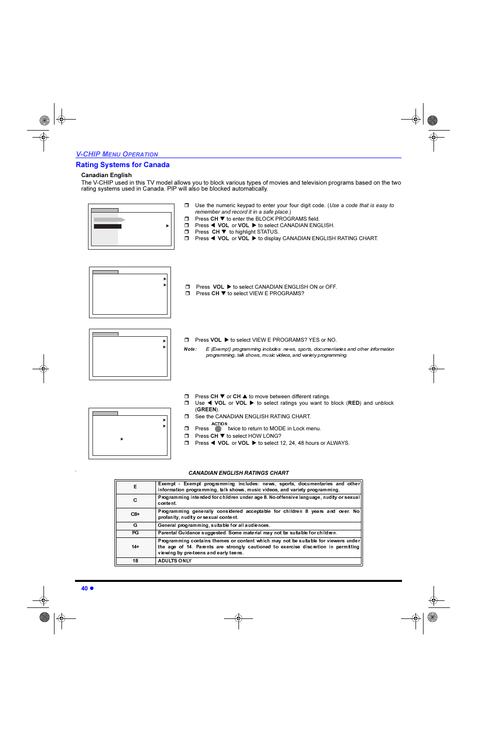 5dwlqj 6\vwhpv iru &dqdgd | Panasonic CinemaVision PT 61HX42 User Manual | Page 42 / 108