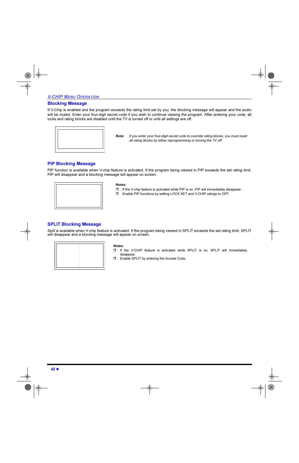 Orfnlqj 0hvvdjh, 3,3 %orfnlqj 0hvvdjh, 63/,7 %orfnlqj 0hvvdjh | Panasonic CinemaVision PT 61HX42 User Manual | Page 44 / 108