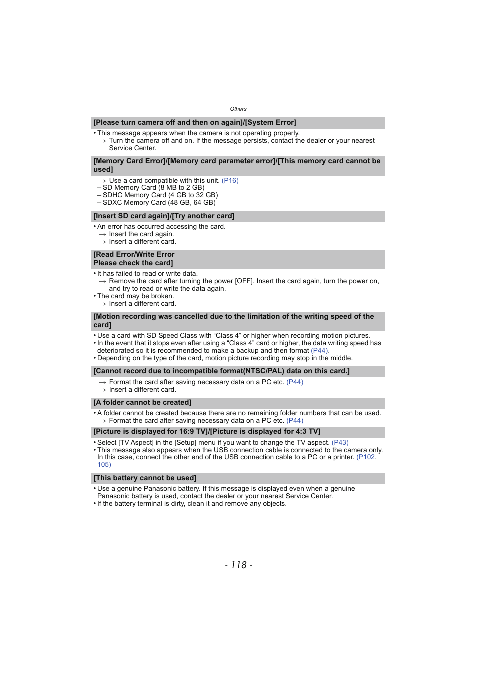 Panasonic DMC-SZ02 User Manual | Page 118 / 128