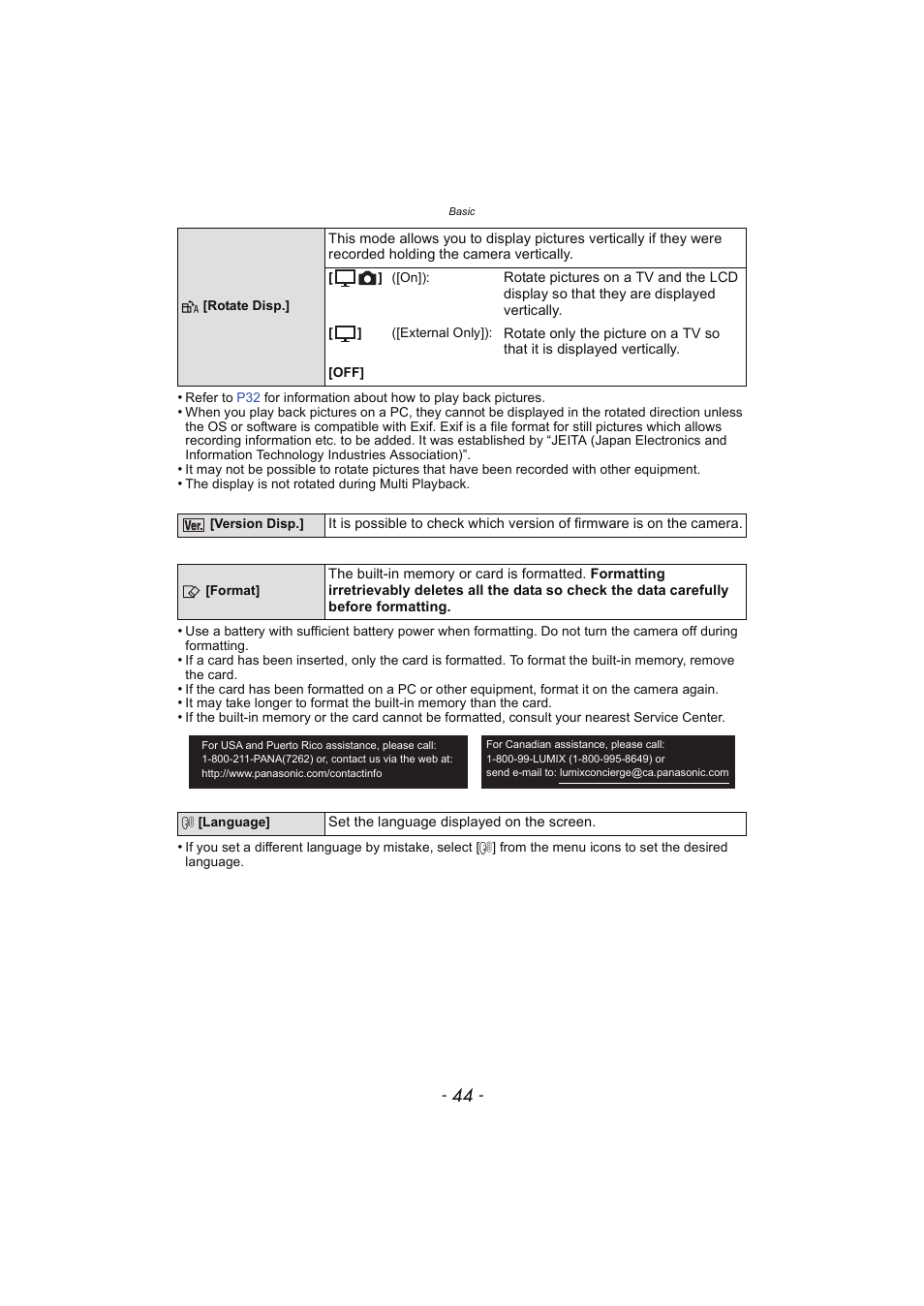 P44) | Panasonic DMC-SZ02 User Manual | Page 44 / 128