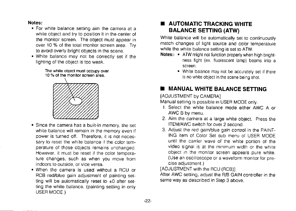 Notes | Panasonic Convertible Camera AW-E800 User Manual | Page 24 / 56
