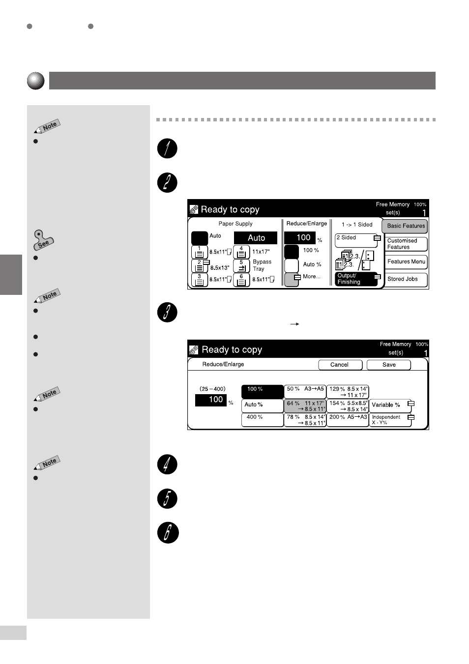 Preset percentage change | Panasonic DP-7000 User Manual | Page 68 / 80