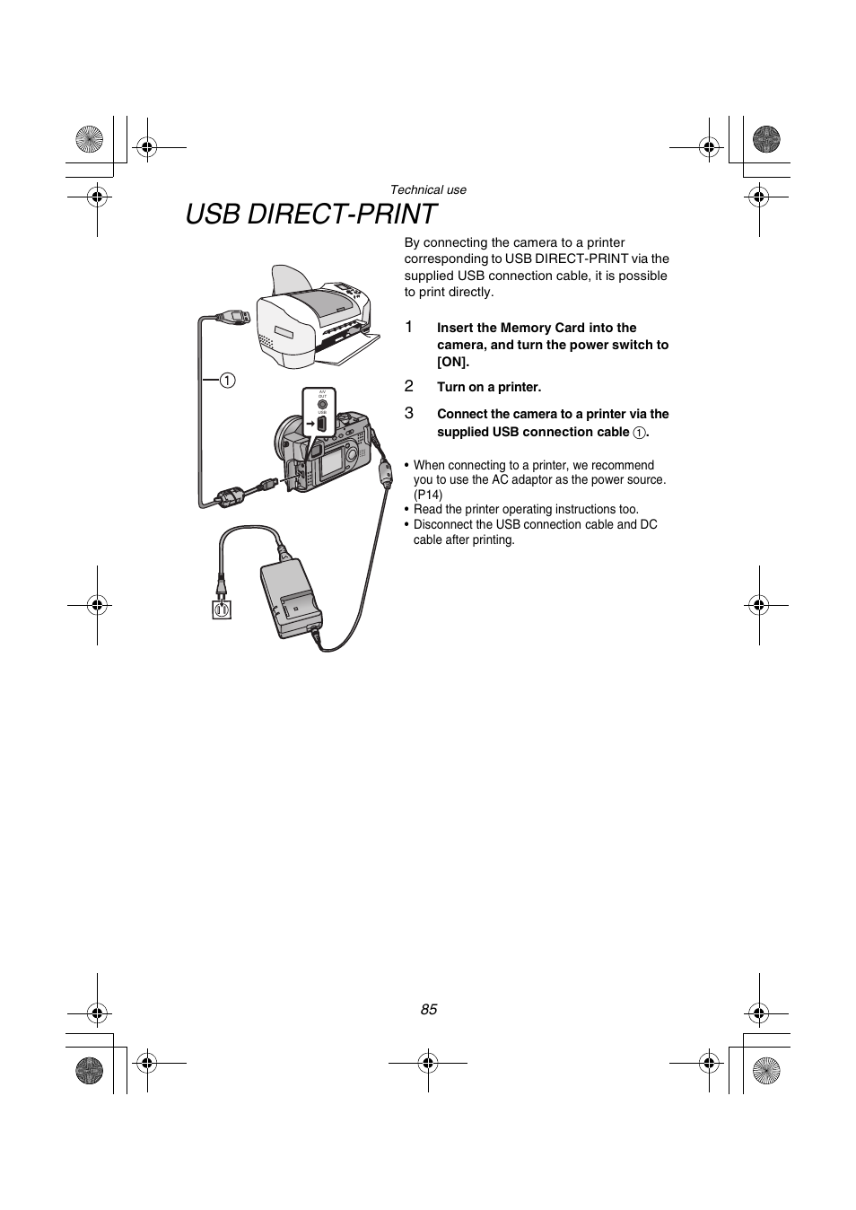Usb direct-print | Panasonic DMC-FZ1PP User Manual | Page 85 / 108