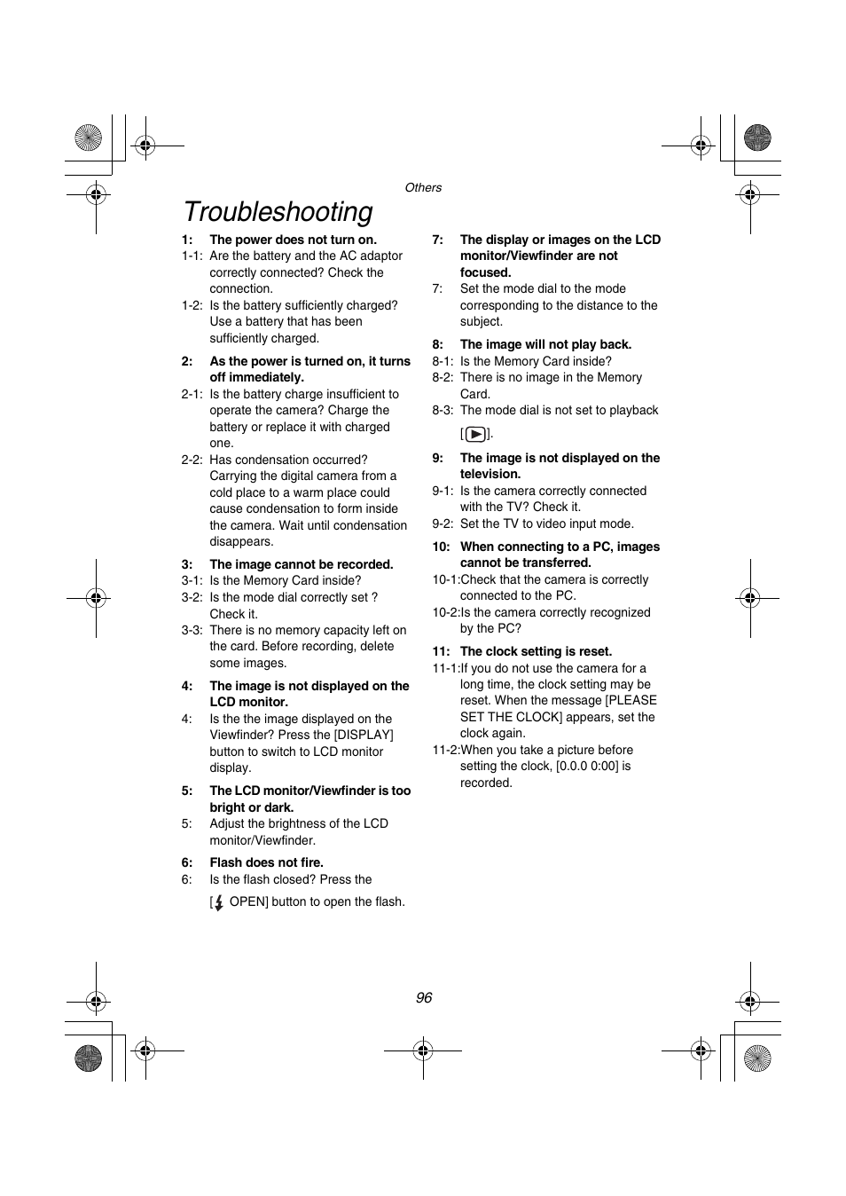 Troubleshooting | Panasonic DMC-FZ1PP User Manual | Page 96 / 108