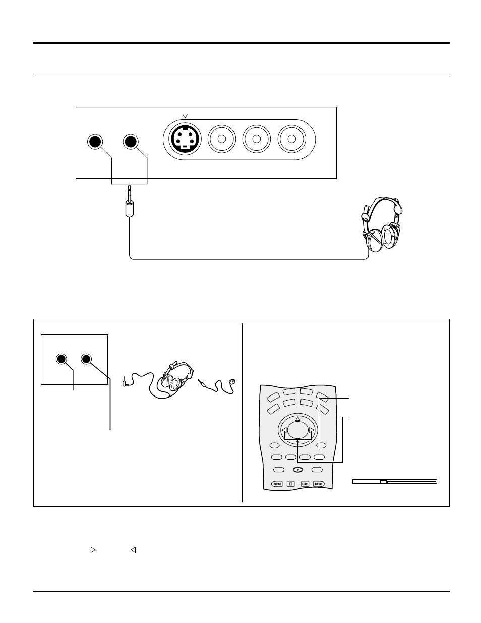Connecting headphones / earphones, Installation, Input4 | Front jack, Hpj left p. epj right p, S-video video l-audio-r | Panasonic CT 34WX50 User Manual | Page 16 / 73
