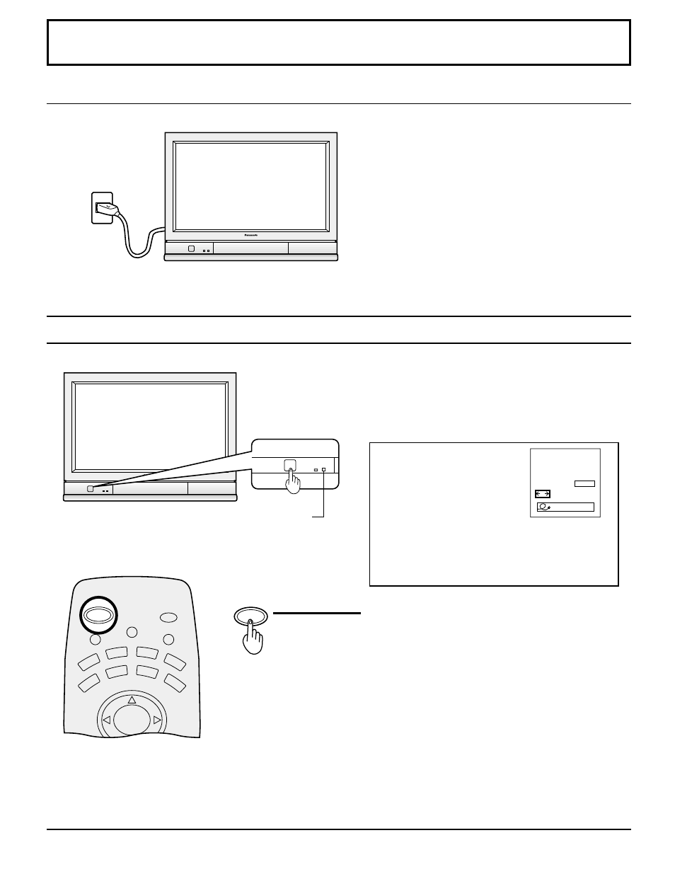 Power on / off, Connecting the plug to the wall outlet, How to turn the power on | Panasonic CT 34WX50 User Manual | Page 20 / 73