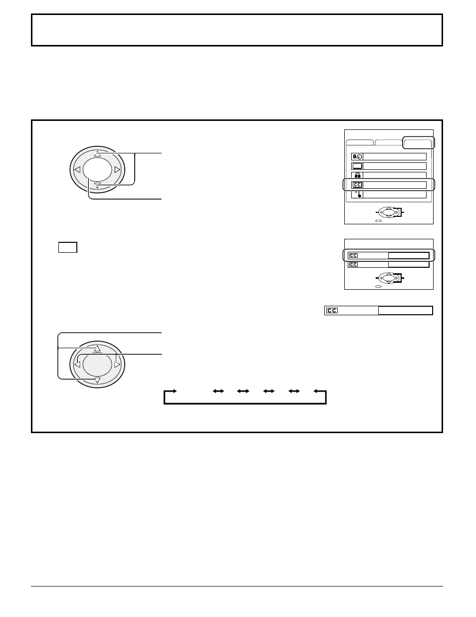 Closed captions, Cc on mute | Panasonic CT 34WX50 User Manual | Page 43 / 73