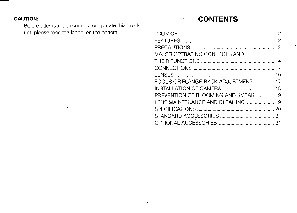 Panasonic WV-BP310 User Manual | Page 3 / 24