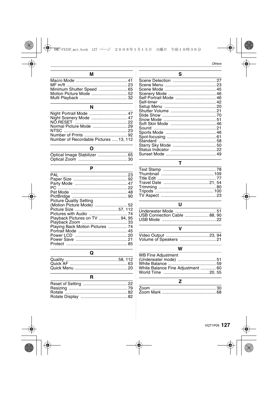 Panasonic DMC-FX35 User Manual | Page 127 / 128