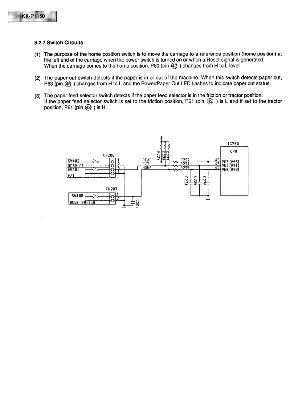 7 switch circuits | Panasonic KX-P1150 User Manual | Page 32 / 52
