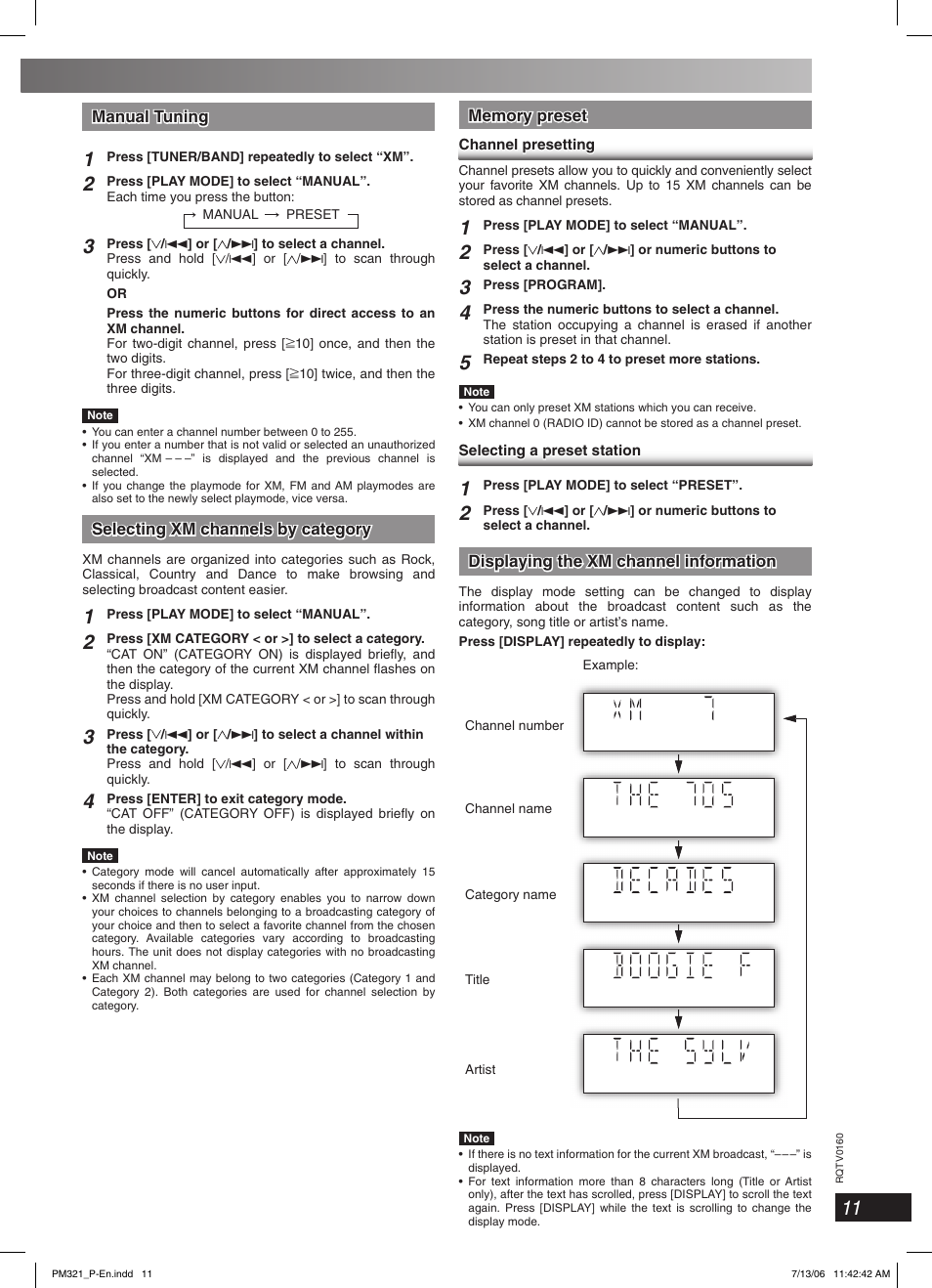 Panasonic SC-PM321 User Manual | Page 11 / 24
