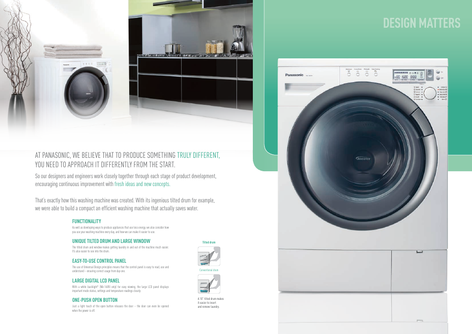 Design matters | Panasonic NA-16VX1WGB User Manual | Page 7 / 9
