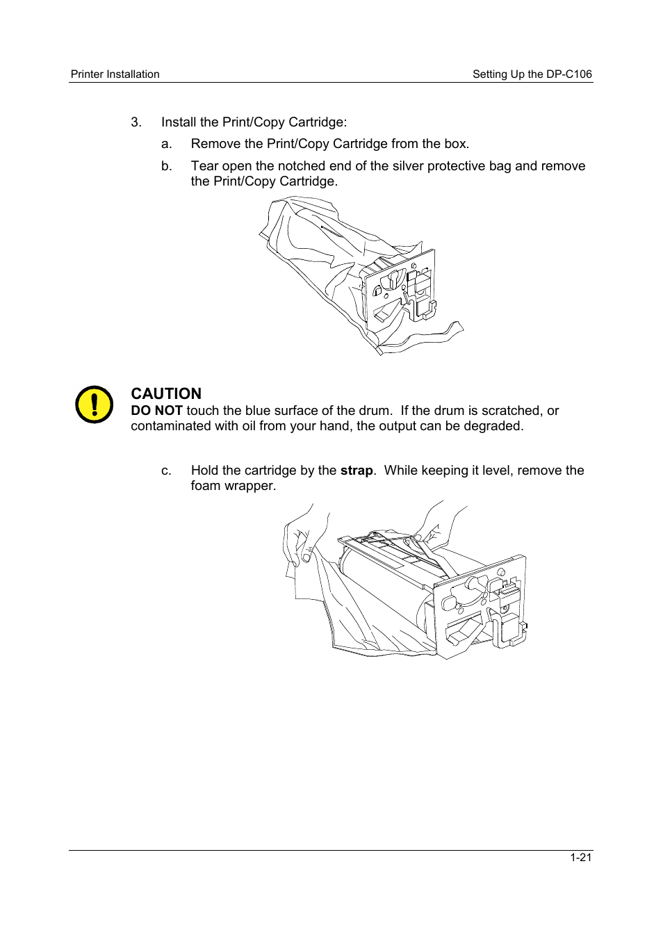 Caution | Panasonic DP-C106 User Manual | Page 42 / 144