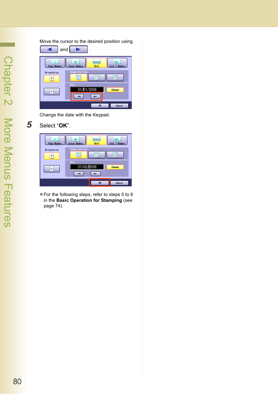 Chap te r 2 mo re m e nu s f eat ur es | Panasonic DP-C406 User Manual | Page 80 / 112