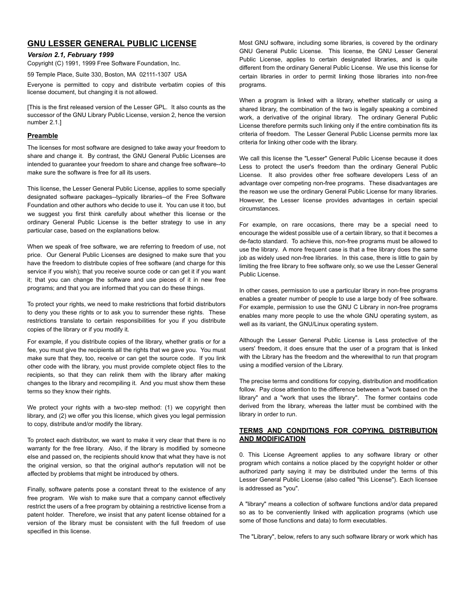Gnu lesser general public license | Panasonic PT 47WXD64 User Manual | Page 84 / 88