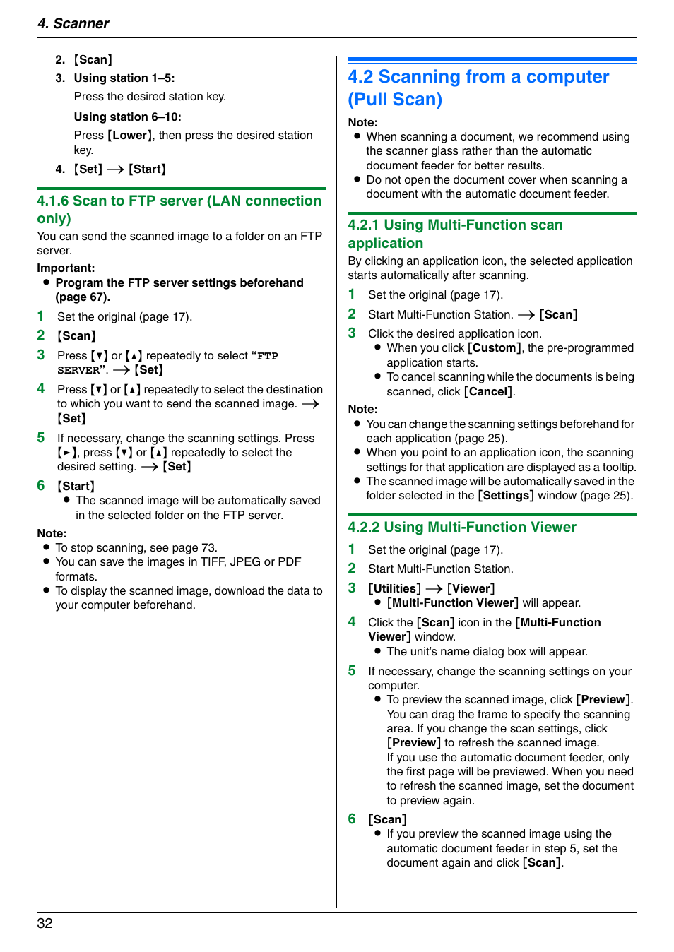 2 scanning from a computer (pull scan), Scanning from a computer (pull scan), 2 scanning from a computer (pull scan) | Panasonic KX-MB3020 User Manual | Page 32 / 116