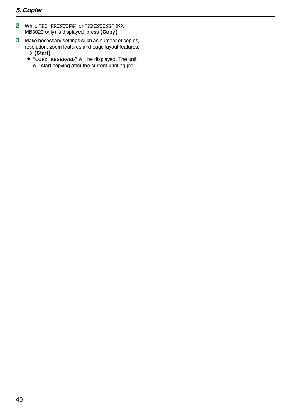 Panasonic KX-MB3020 User Manual | Page 40 / 116