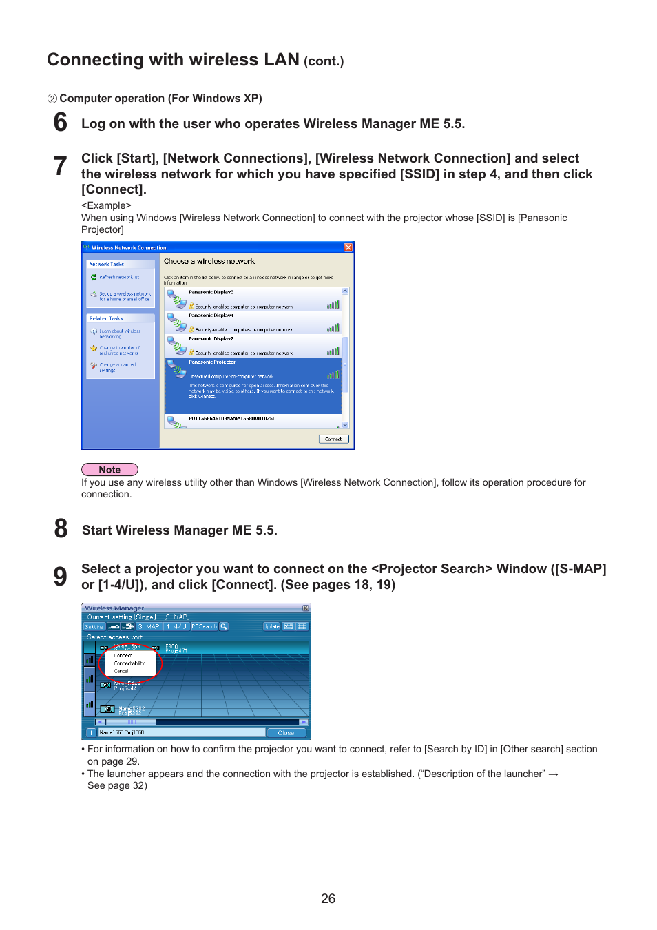 Connecting with wireless lan | Panasonic TH-LB30NT User Manual | Page 26 / 79