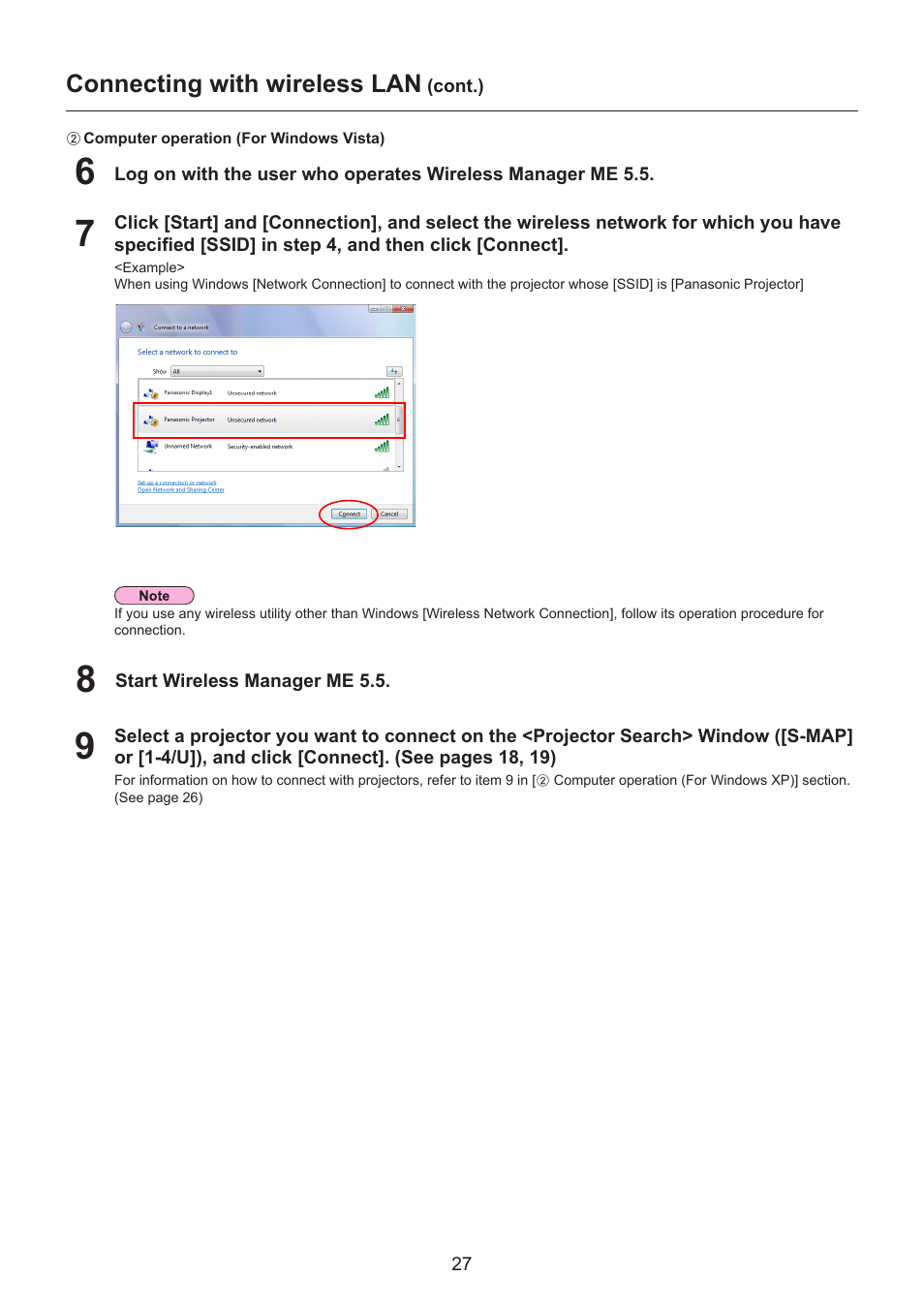 Connecting with wireless lan | Panasonic TH-LB30NT User Manual | Page 27 / 79