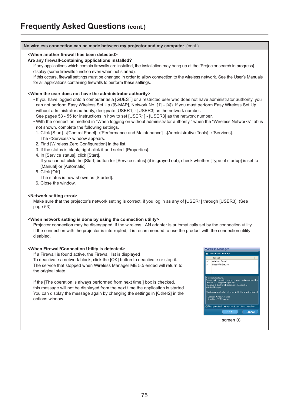 Frequently asked questions, Cont.) | Panasonic TH-LB30NT User Manual | Page 75 / 79