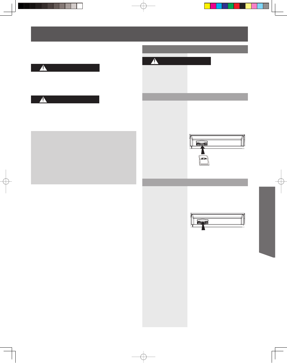 Photo viewer, Advanced op er a tion, Warning | Caution, Insert/remove the card | Panasonic PT 61LCX65 User Manual | Page 49 / 80