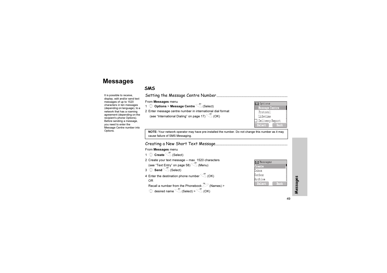 Messages | Panasonic EB-G51U User Manual | Page 52 / 108