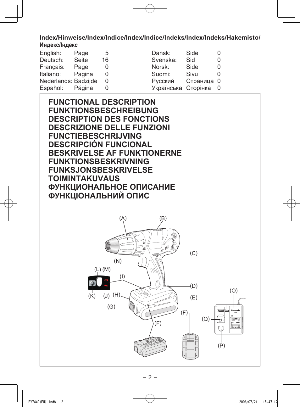 Panasonic EY7440 User Manual | Page 2 / 16