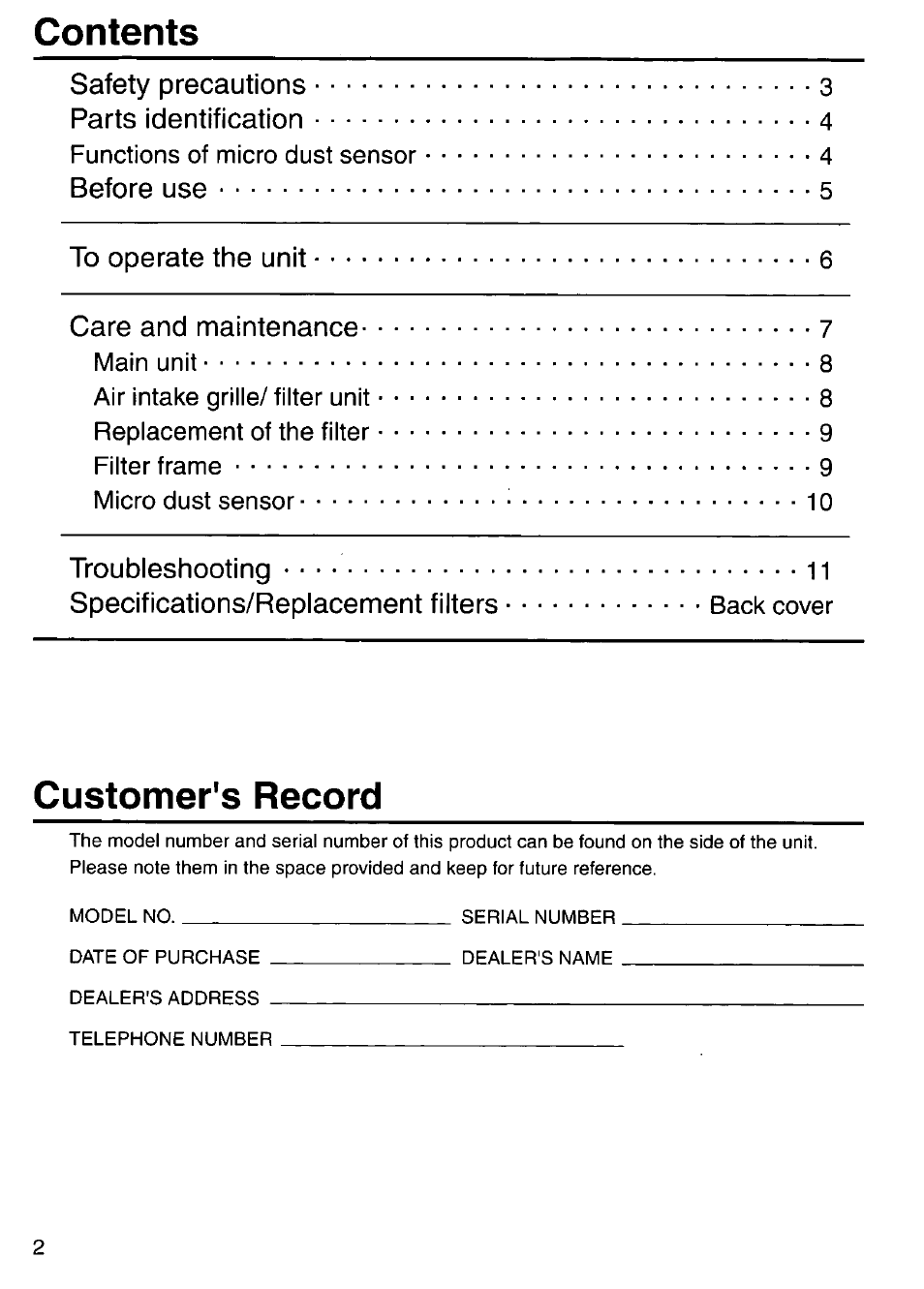 Panasonic F-P15HU2 User Manual | Page 2 / 12