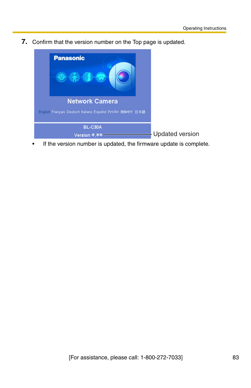 Panasonic BL-C30A User Manual | Page 83 / 114