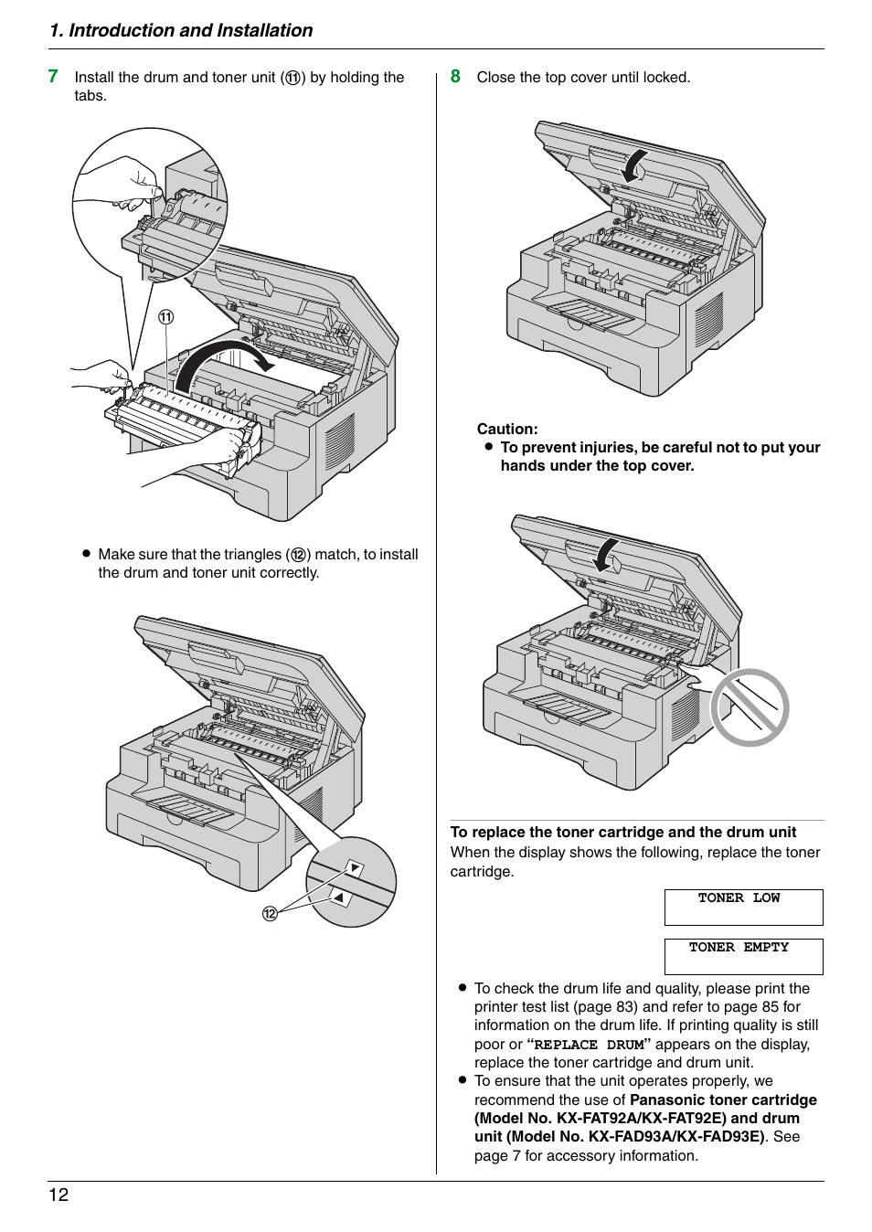Panasonic KX-MB772CX User Manual | Page 12 / 88