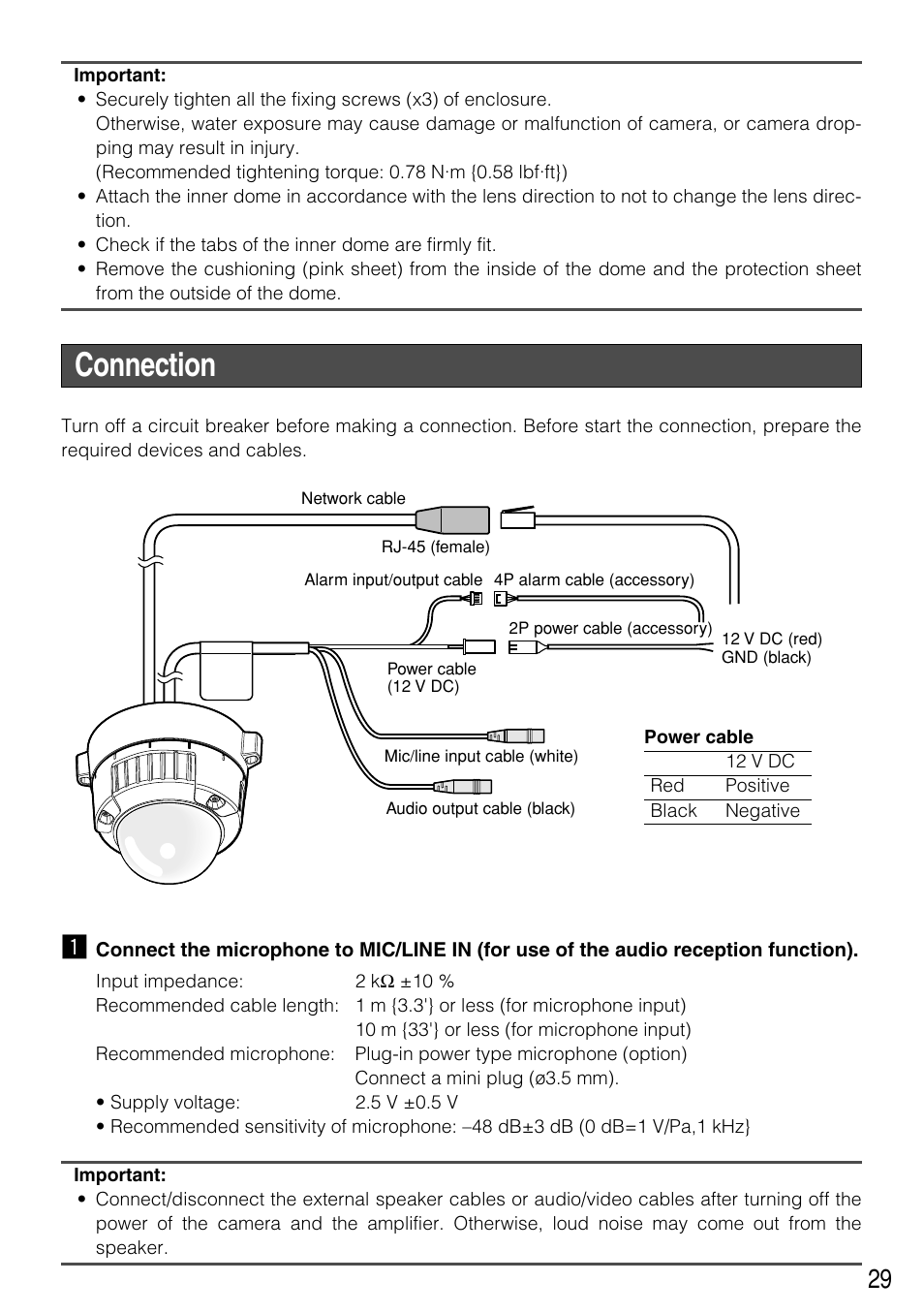 Connection | Panasonic WV-NW502SK User Manual | Page 29 / 44