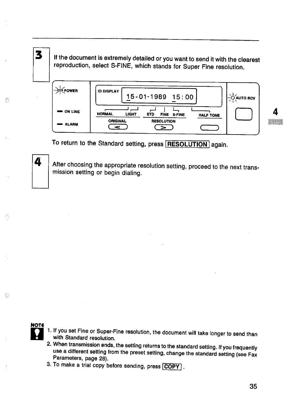 Panasonic Panafax UF-130 User Manual | Page 35 / 72